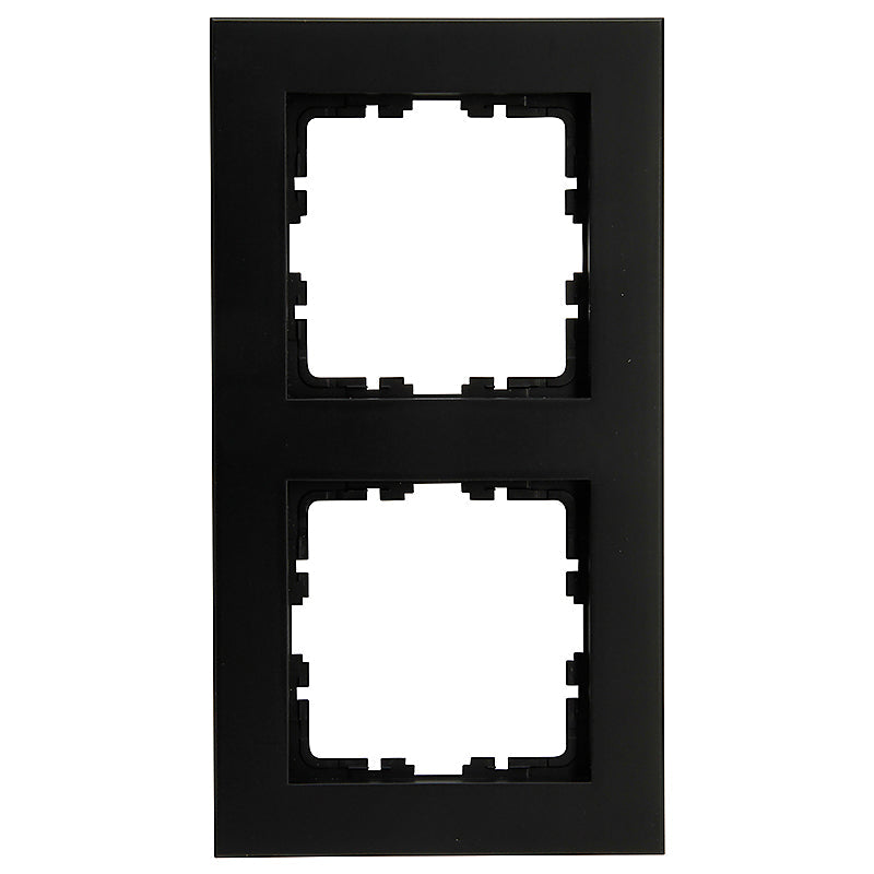 Kopp HK07 Pure - Afdekraam 2-voudig zowel verticaal als horizontaal te plaatsen mat-zwart 406950000