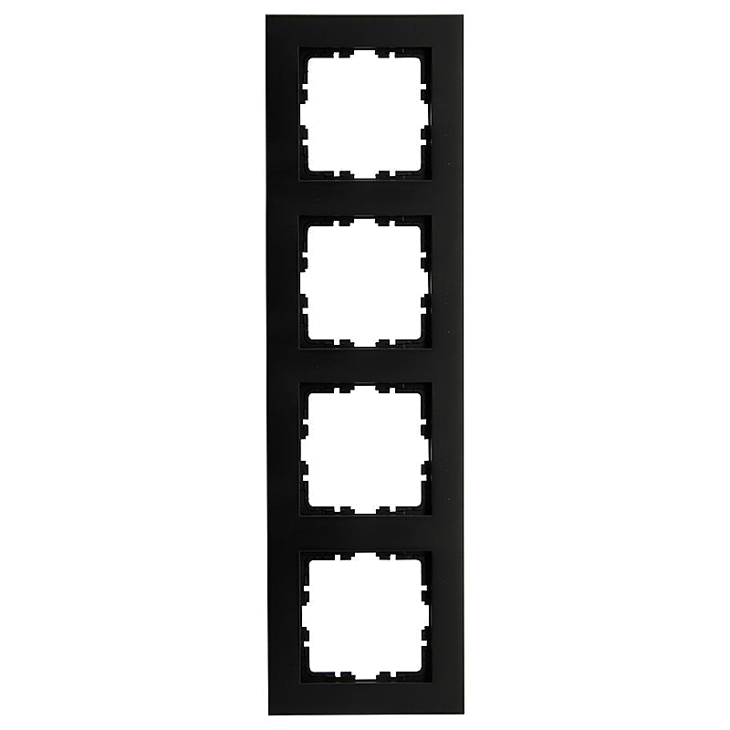 Kopp HK07 Pure - Afdekraam 4-voudig zowel verticaal als horizontaal te plaatsen mat-zwart 407150007
