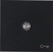 Kopp HK07 - bedieningswip wip met lens en Sleutel-symbool met bevestigingsplaat mat-zwart 490467006