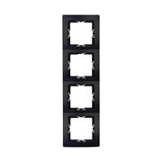 Kopp HK05 afdekraam 4-voudig zowel verticaal als horizontaal te plaatsen mat-zwart 308750003